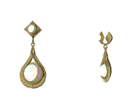 Opal Earrings 3d model