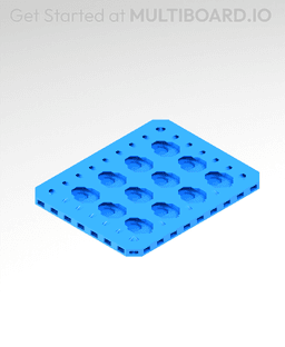 5x4 MU - Point Hole MU - MultiBoard Plate 3d model