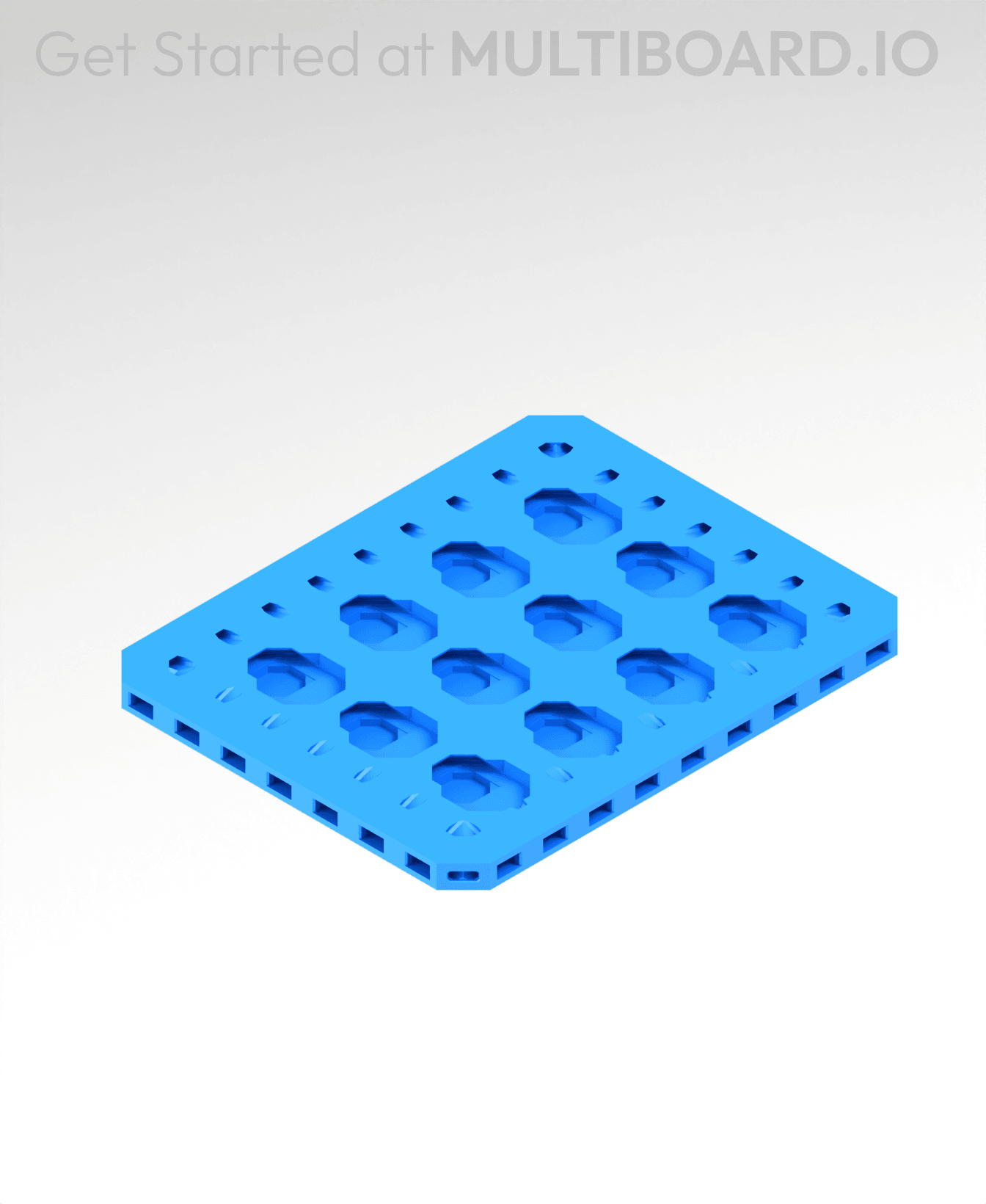 5x4 MU - Point Hole MU - MultiBoard Plate 3d model