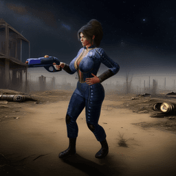 Female Wasteland Survivor Character 3d model