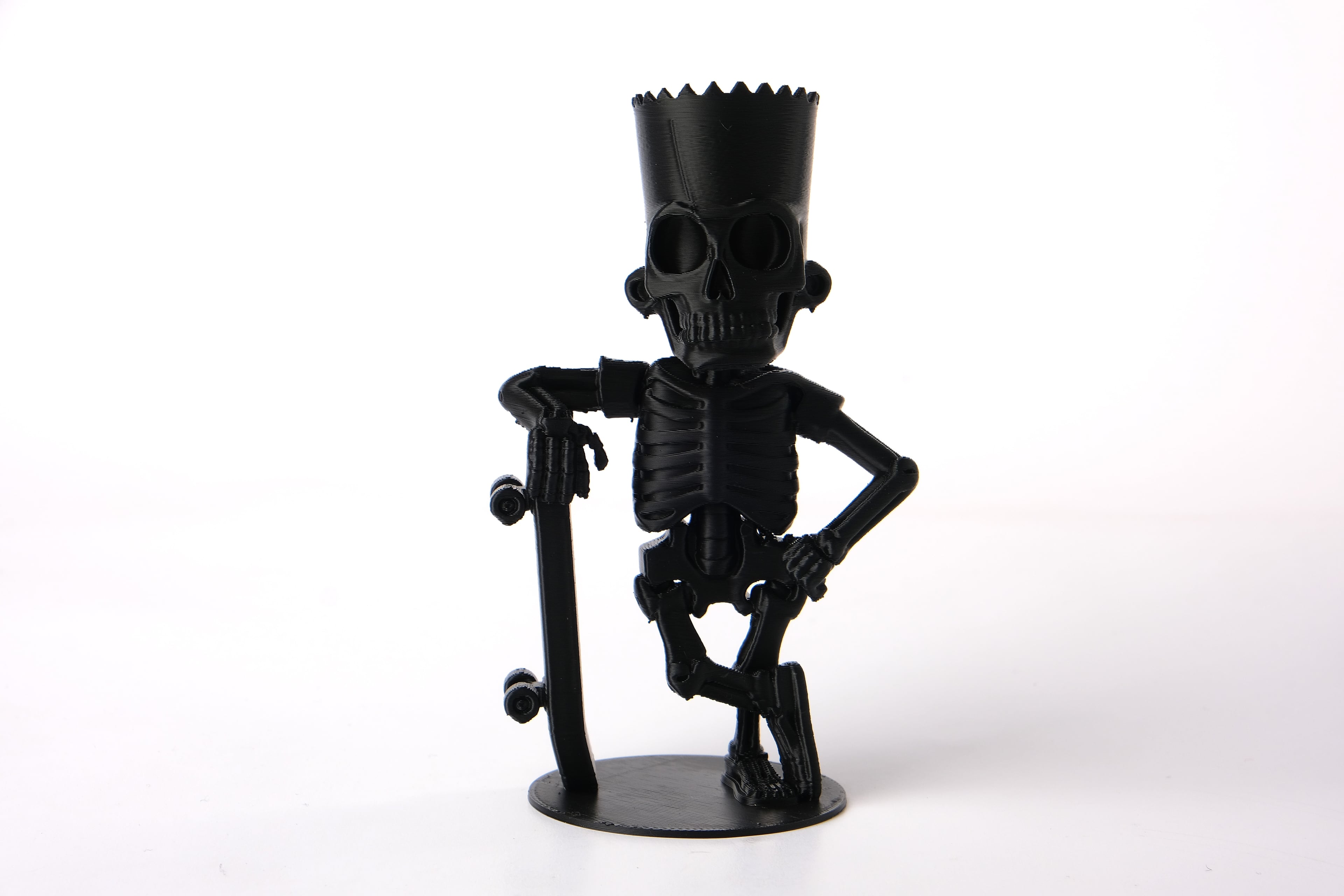 Bart Simpson Skeleton Skater Figurine 3d model