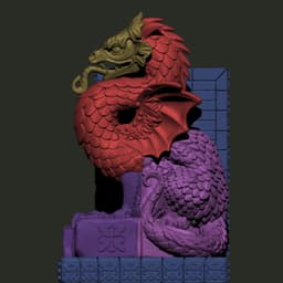 Dragon,Gargoyle Bookend 3d model