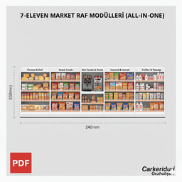 1/64 Scale 7-ELEVEN JDM Diorama 3d model
