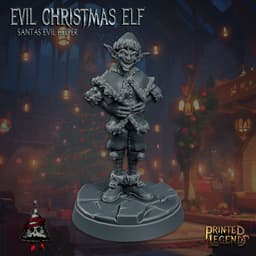 Evil Christmas Elf 02 (25mm Base) 3d model