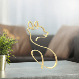 Dog Line Art, Modern, Minimalist 3d model