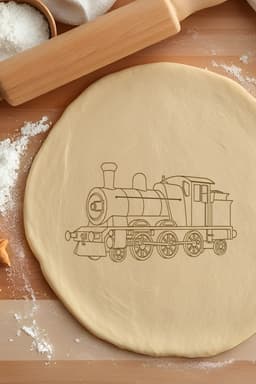 Train Cookie Cutter, Biscuit Cutter 3d model
