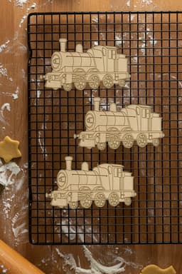 Train Cookie Cutter, Biscuit Cutter 3d model