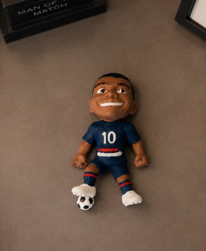 Kylian Mbappe Collectible Toy with a Flexi Head 3d model
