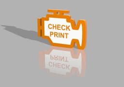 Check Print Keychain 3d model