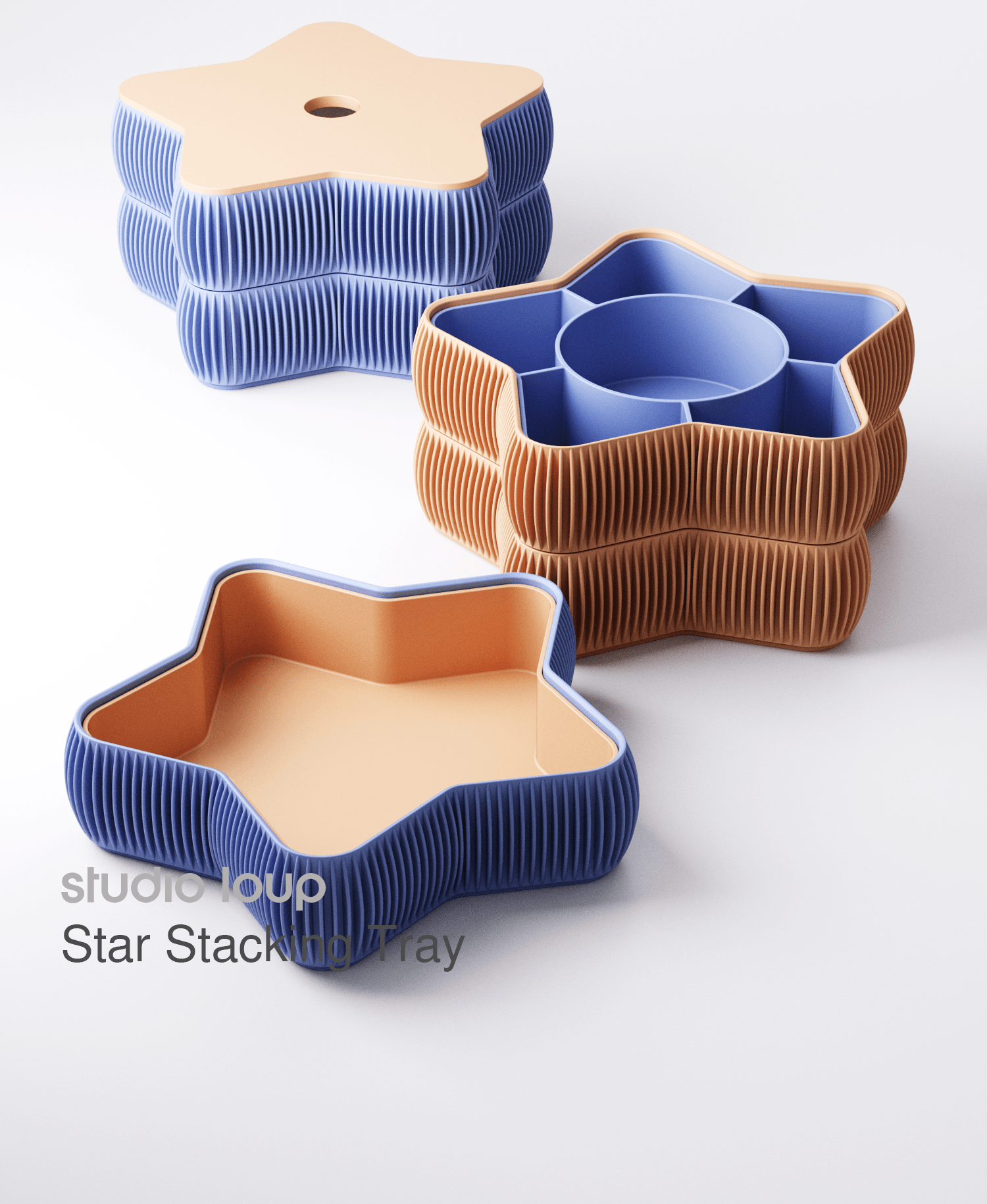 Star Stacking Tray 3d model