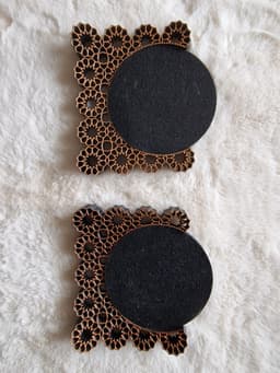 2-in-1 Geometric Coaster Set: Includes Coaster & Smart Double Stand 3d model