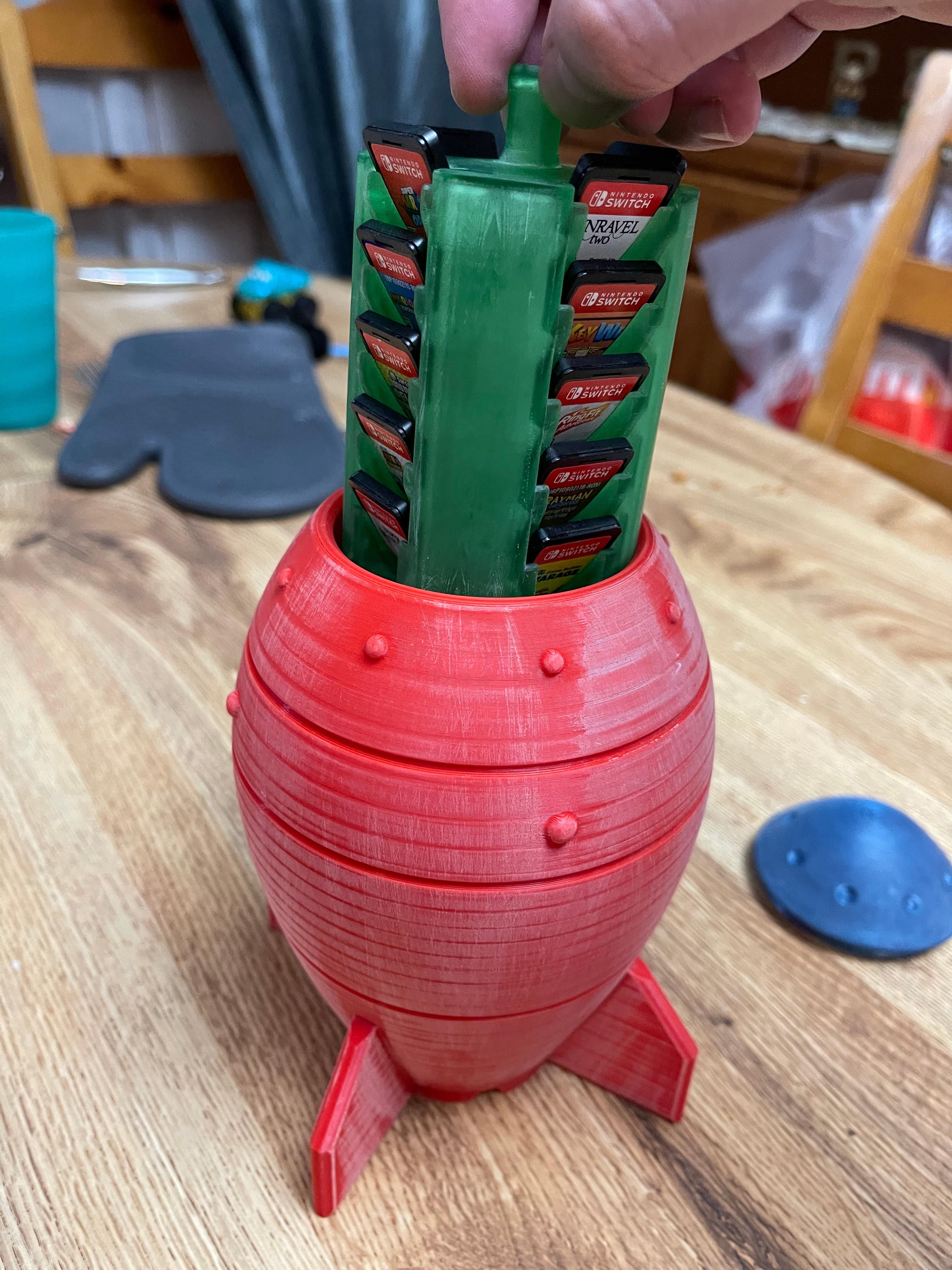 12oz Mini Nuke - Fallout 4 Can Cup! - Insert from same author printed in translucent green resin on epax printer. Will add inverted switch and led so it lights up when lifted out - 3d model