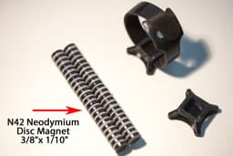 Magnetic base to hold 13mm cable straps for cord management 3d model