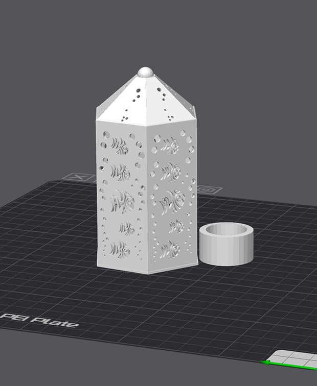 Fishes Night Light 3d model