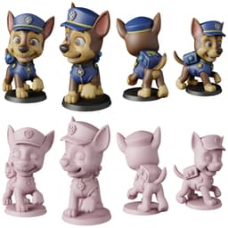 Paw Patrol STL Files - Chase Marshall Skye - Rescue Pups 3D Print Models 3d model
