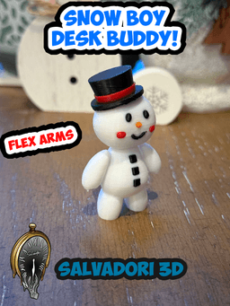Snow Boy Desk Buddy with Flexi-Arms / Figure 3d model