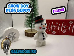 Snow Boy Desk Buddy with Flexi-Arms / Figure 3d model