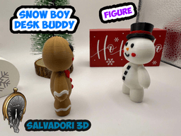 Snow Boy Desk Buddy with Flexi-Arms / Figure 3d model