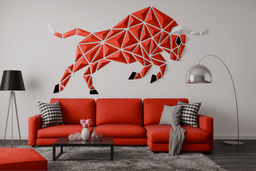 Geometric Bull - wall design 3d model