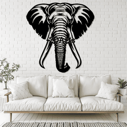 Elephant Head 2D Wall Art/Window Art 3d model