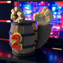 Switch2 Docking Station Stand - Inspired by Donkey Kong - Fan Art 3d model