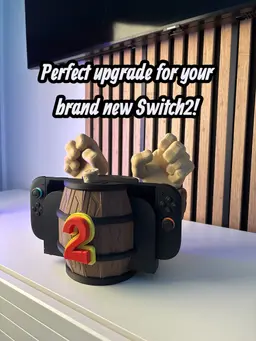 Switch2 Docking Station Stand - Inspired by Donkey Kong - Fan Art 3d model