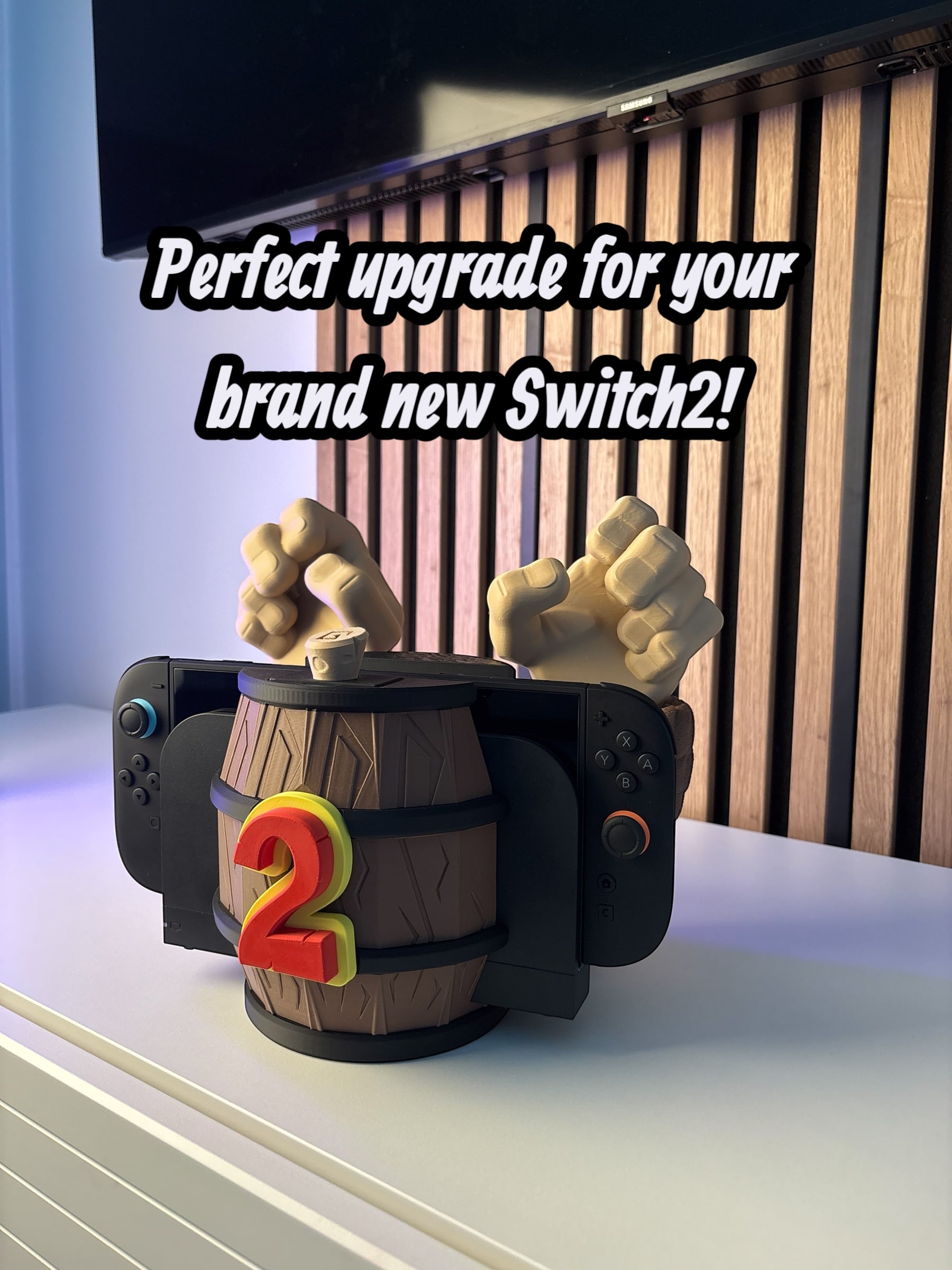 Switch2 Docking Station Stand - Inspired by Donkey Kong - Fan Art 3d model