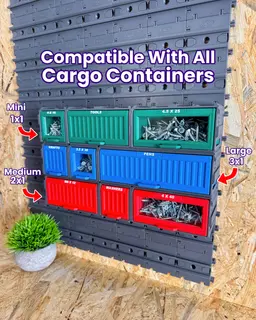Cargo Containers - 1x1 (Mini Modular Storage) 3d model