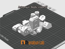 Low Poly Astronaut Magnet Puzzle (No supports, no AMS) 3d model