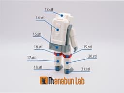 Low Poly Astronaut Magnet Puzzle (No supports, no AMS) 3d model