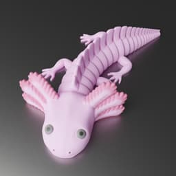 Cute Articulated Axalotl 3d model