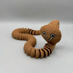 Articulated Cobra snake | Pre-Painted + Optional 8mm Glass Eye Version 3d model