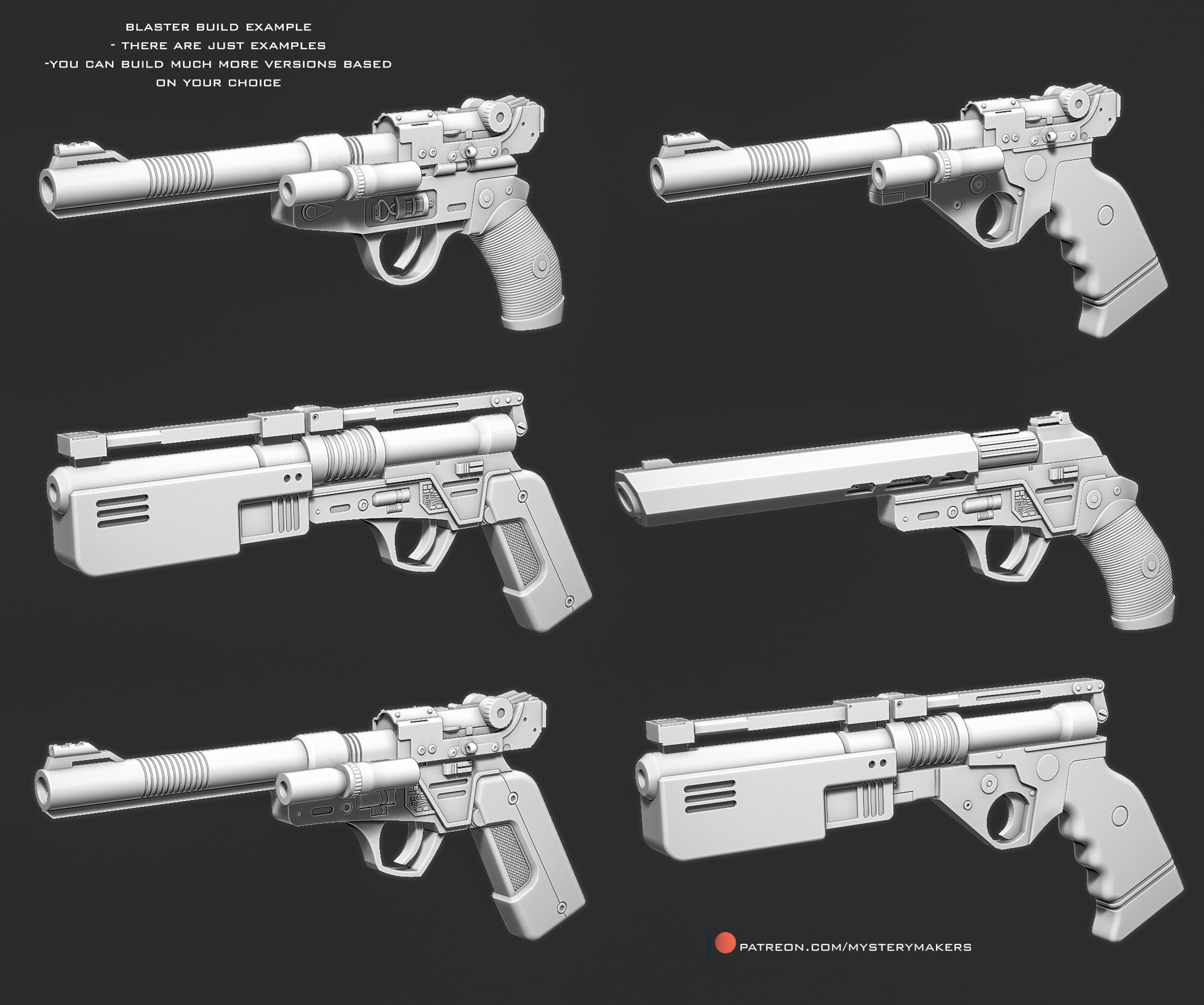 Jedi survivor blaster set 3d model