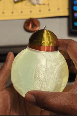 Lithophane Ornament Cap 3d model