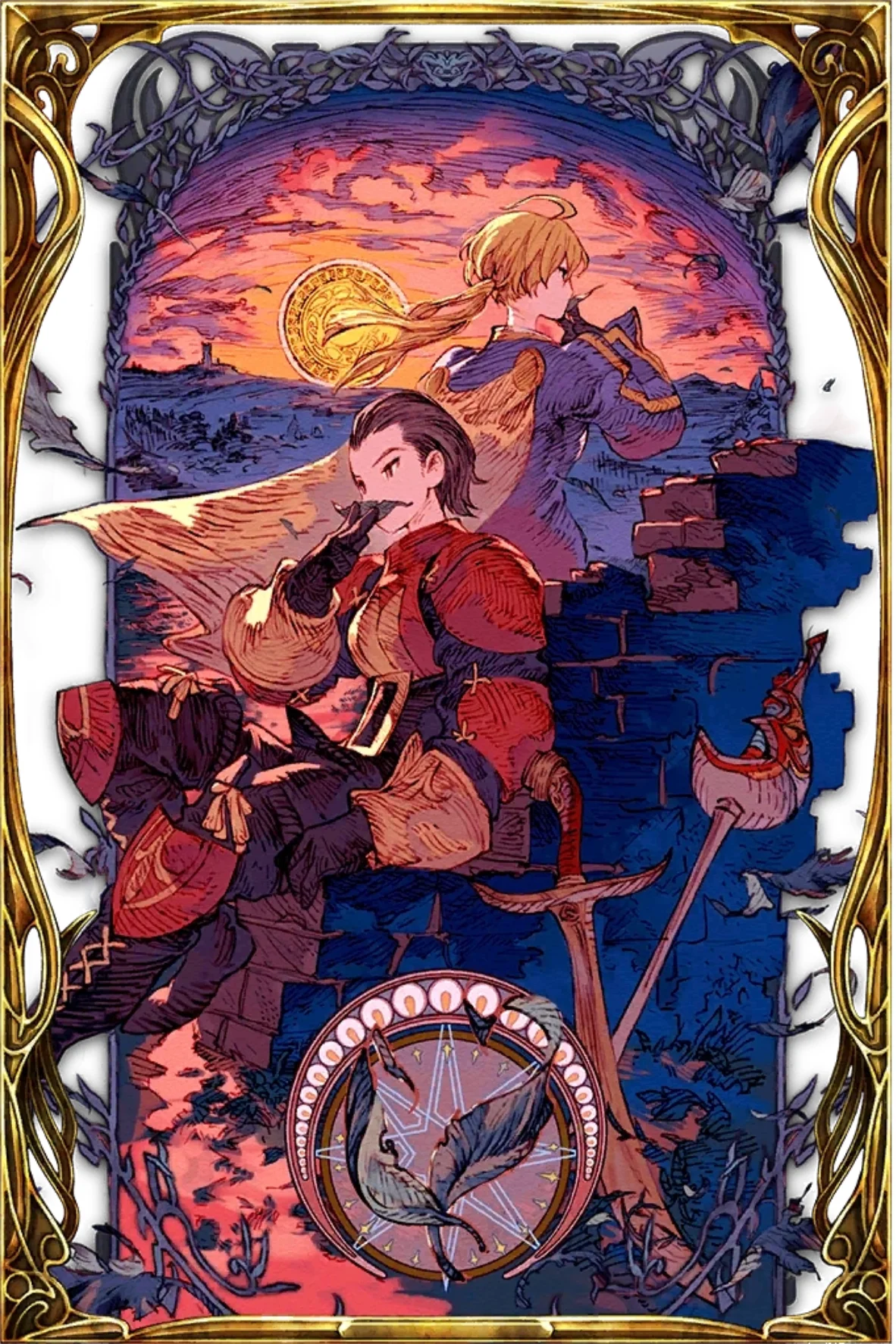 Blades of Grass Vision Card Filament Painting 3d model