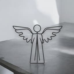 Angel Line Art - Desktop Line Art 3d model