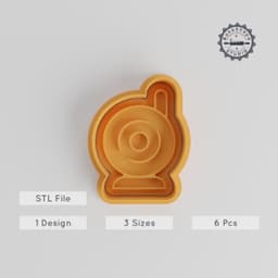 Cam Shape Cutter & Stamp Set, Perfect for Cookies & Fondant, Includes 6 Pieces in S/M/L Sizes PRODUCT_3594 3d model
