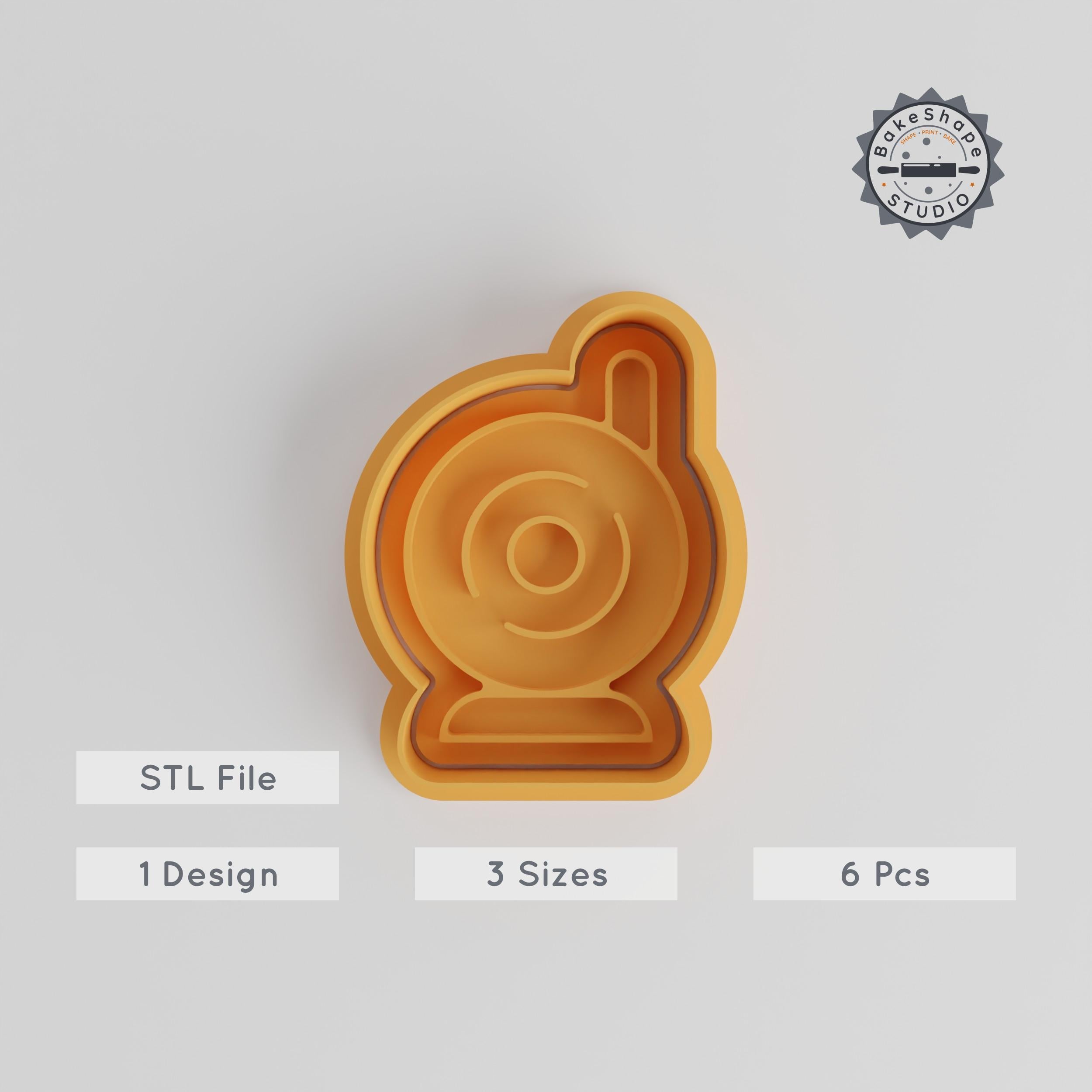 Cam Shape Cutter & Stamp Set, Perfect for Cookies & Fondant, Includes 6 Pieces in S/M/L Sizes PRODUCT_3594 3d model