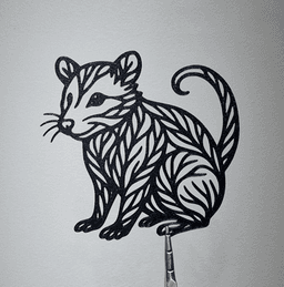 Cute Mouse Silhouette 2D Wall Art.stl 3d model