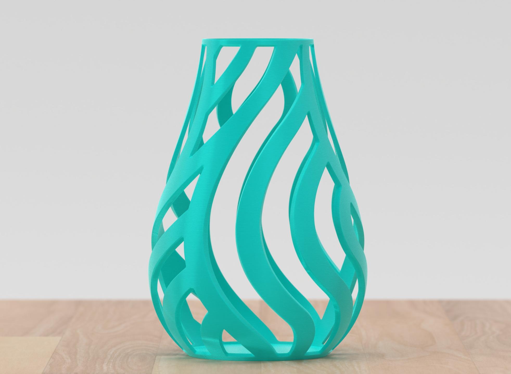 Wavy Lattice Vase 3d model