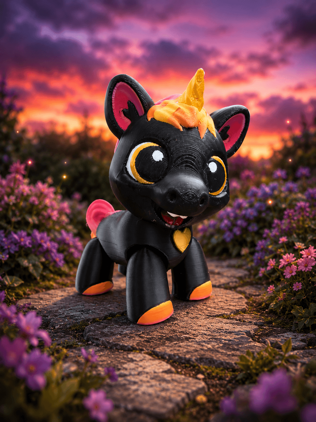 Ember the Dark Unicorn – Wiggle Budz 3d model