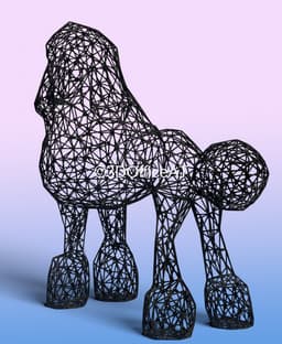 Poodle Wire Art 3d model