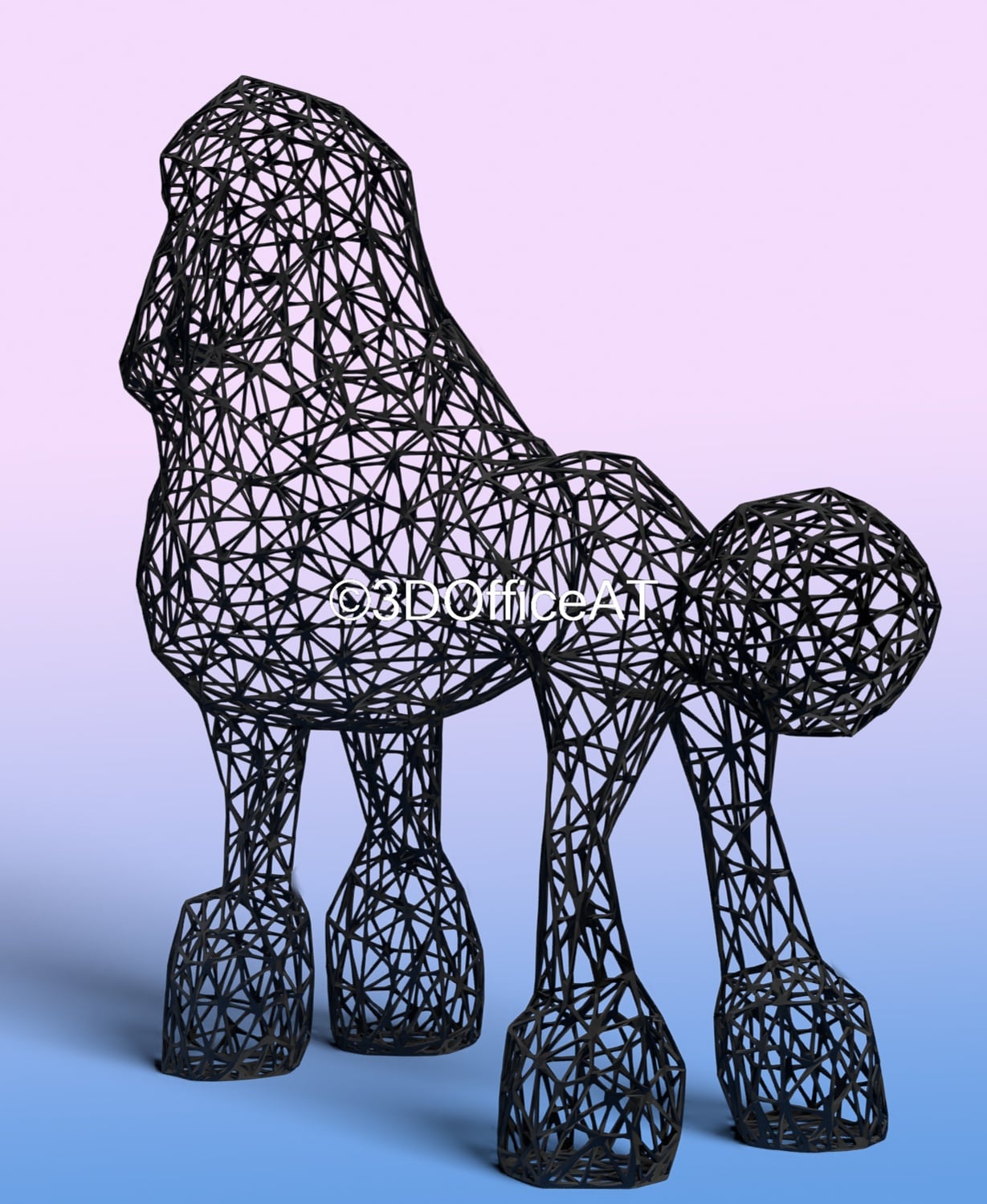 Poodle Wire Art 3d model
