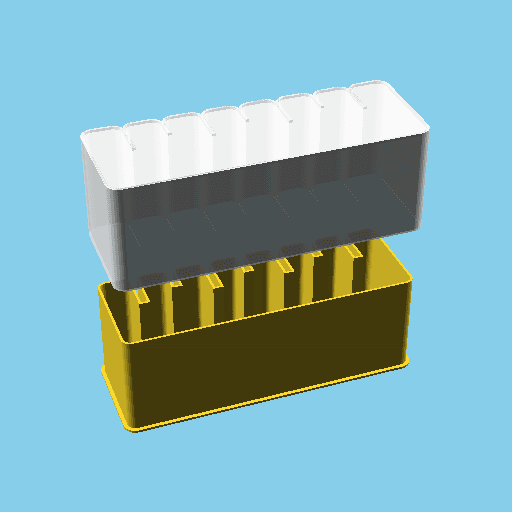 Ruler, nestable box (v1) 3d model