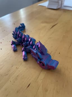 Articulated baby crystal dragon.stl 3d model