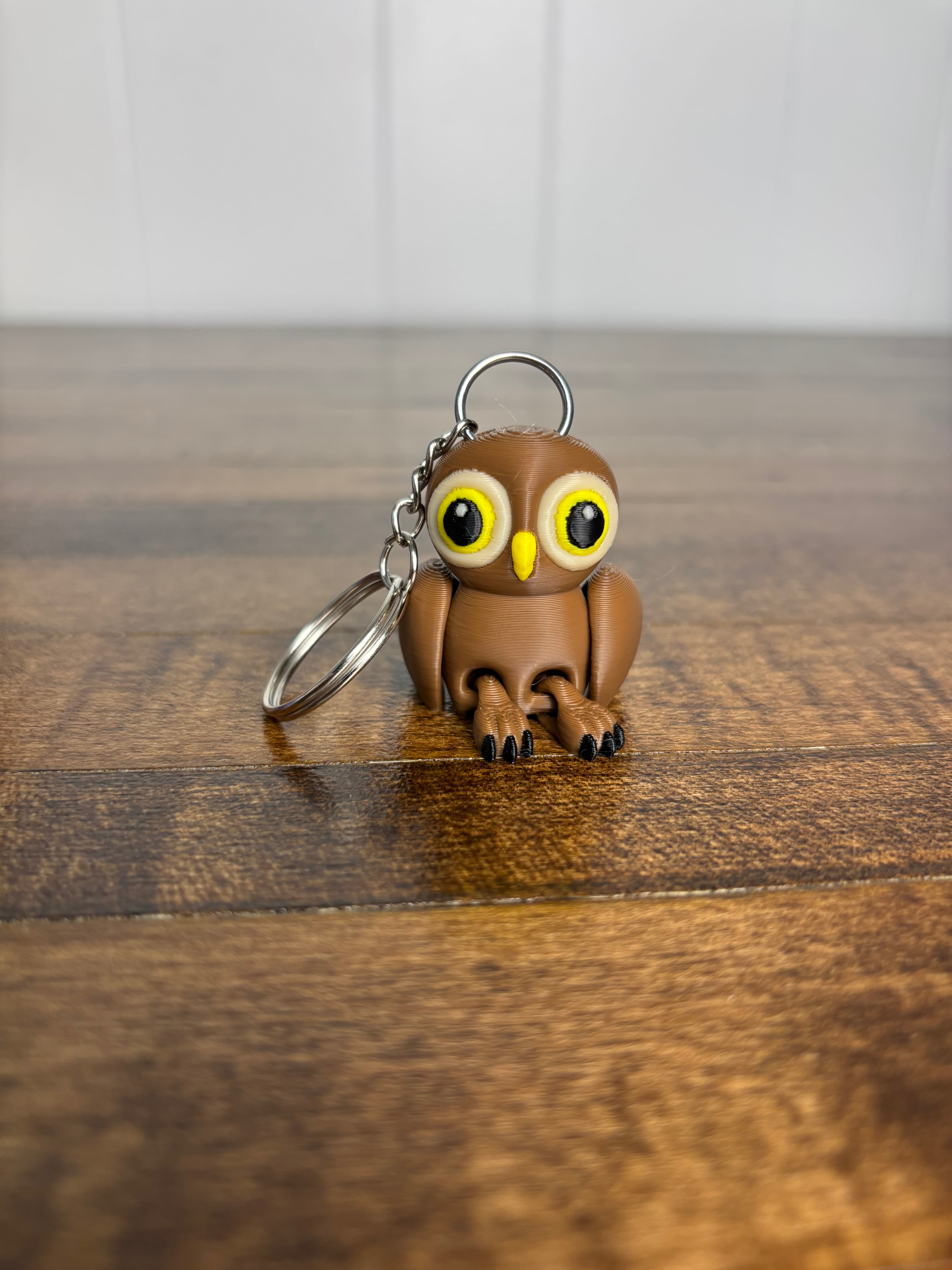 Owl V2 Keychain Fidget 3d model