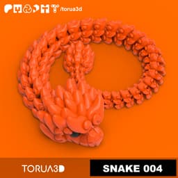 Articulated Snake 004 - Print in place - No supports - 3mf - STL 3d model