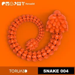 Articulated Snake 004 - Print in place - No supports - 3mf - STL 3d model