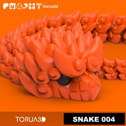 Articulated Snake 004 - Print in place - No supports - 3mf - STL 3d model