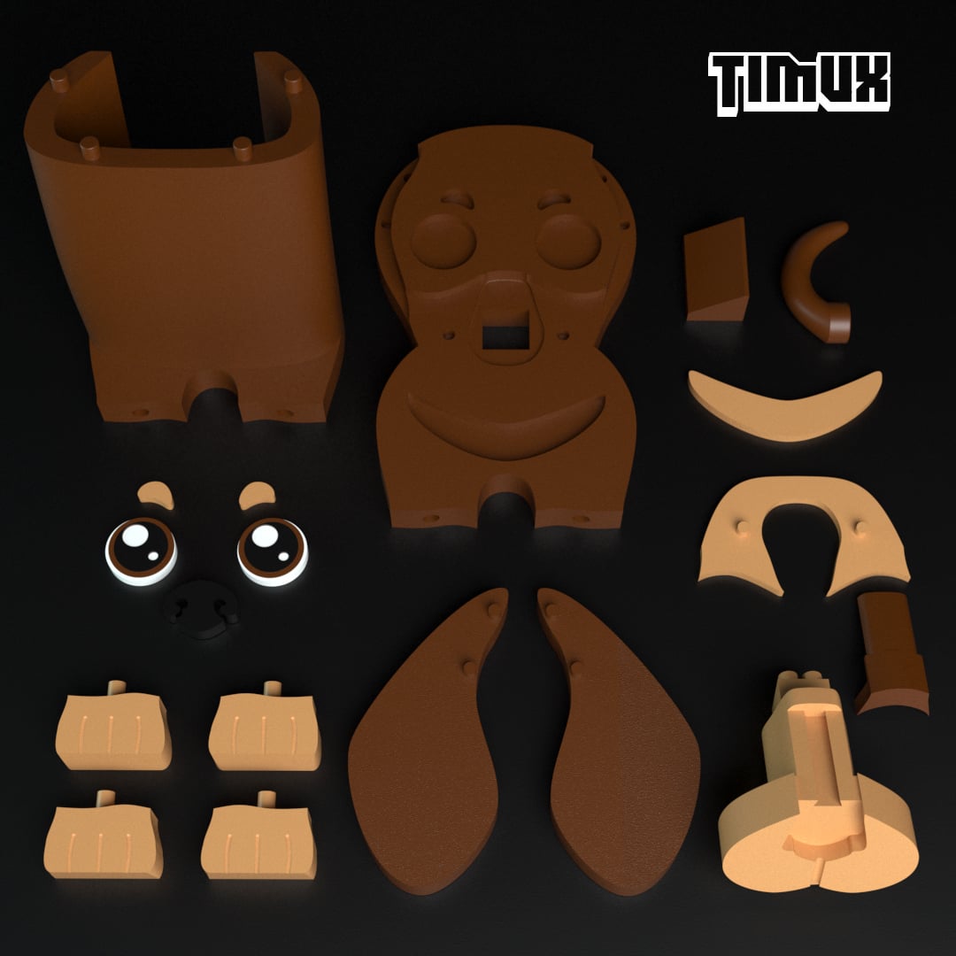 DACHSHUND GLASSES HOLDER 3d model